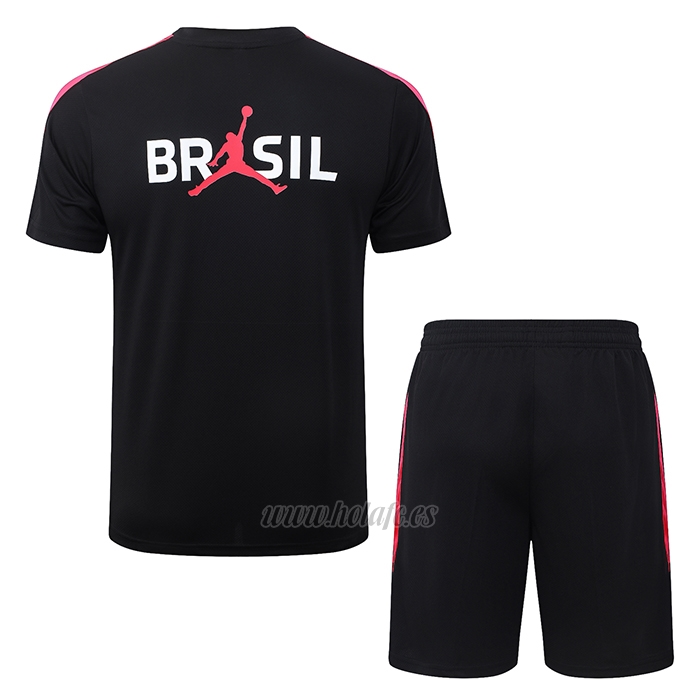 Chandal del Brasil Manga Corta 2026-2027 Negro - Pantalon Corto